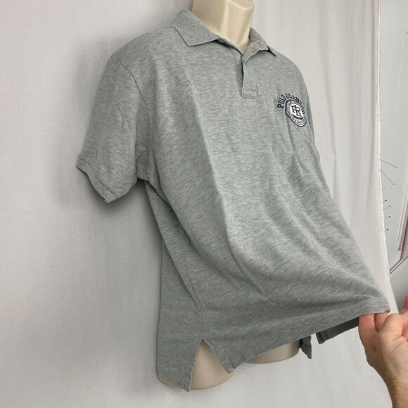 Vintage Polo Ralph Lauren Shirt Medium Mens Cookie Patch Logo Jeans Co Gray 90s - Picture 5 of 12